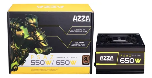 Fuente De Alimentación Para Pc Azza Psaz-650w 650w Negra 220v