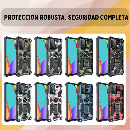 Funda Para Galaxy A72 Con Mica Varios Modelos Antigolpes Rosa Case Bone