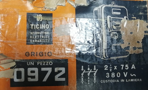 Bticino 0972 Interruptor Bipolar Con Fusible 2-1/2x75a 380v