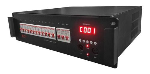 Rack Dimmer Digital 12 Canais Dmx 48kw Cbi Iluminação