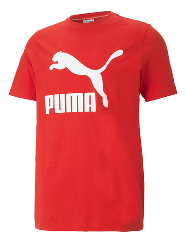 Polera Puma Classics Logo Tee Rojo Hombre