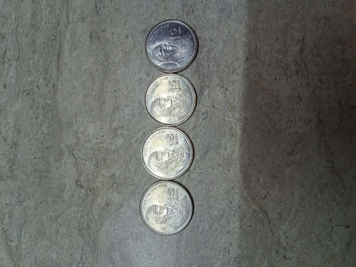 4 Monedas De $1 México 1984, 85, 86 Y 87. José Ma. Morelos
