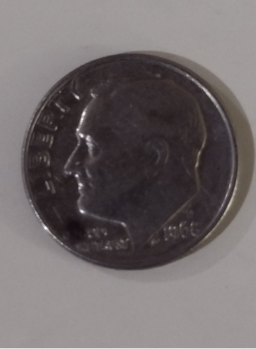 Moneda De 10 Centavos Americanos De 1968 Para Coleccionistas