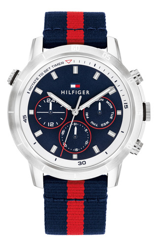 Reloj Tommy Hilfiger Multifunción Resistente Al Agua, Moda P