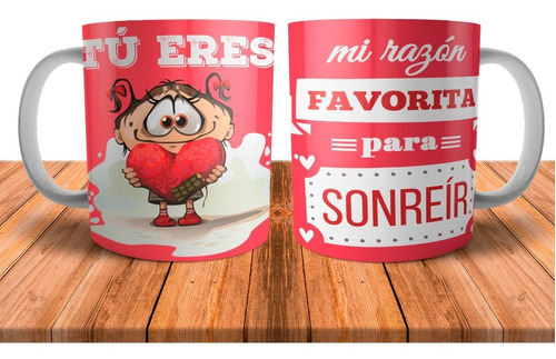 Tazas Dia Enamorados Eres La Razon Para Reir Pareja