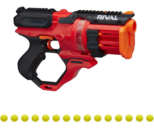 Pistola Nerf Rival Roundhouse Xx1500 Roja Transparente