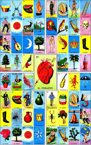 Cartas De Lotería Para Imprimir 4 Cartas Con 1 Comodin