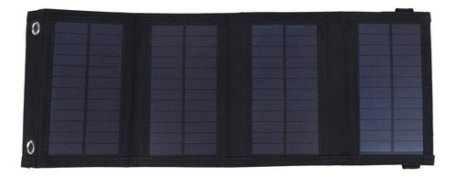 Cargador De Panel Solar Negro Al Aire Libre, 10w 5.5v L...