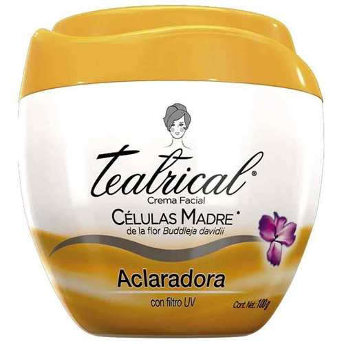 Crema Facial Teatrical Aclaradora Con Filtro Uv 100 G