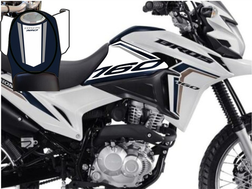 Adesivo Bros 160 2022/2023 - Kit Adesivos Moto Branca.1
