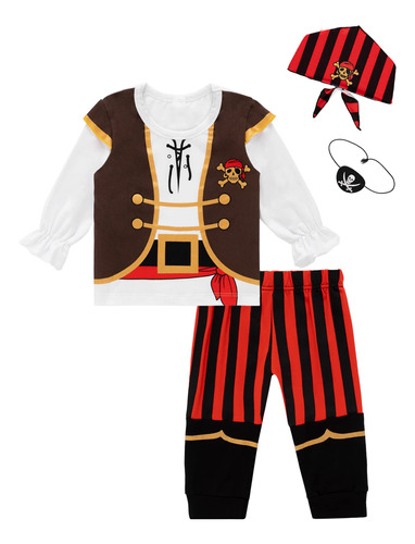 Auggle Nitdler Baby Boy Outfits Pirate Set Para Niños Disfra
