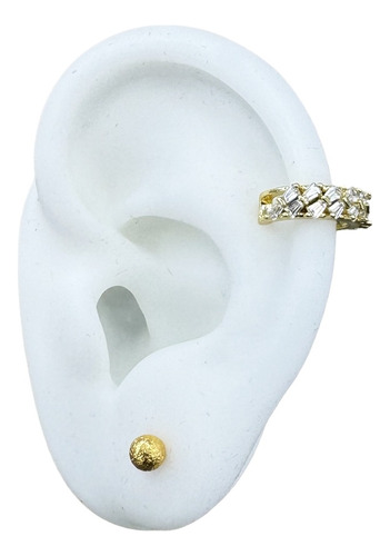 Cuff Oreja Para Dama Aros Ear Cuff Baño De Oro Zarcillos  