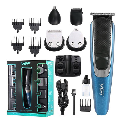 Imagen 3 de 3 de Maquina Peluquera Afeitadora Perfilado Corte Cabello Vgr 172