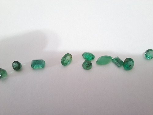 Lote 19 Pedras Lapidadas Esmeraldas Originais 3,5 Quilates Verde (Usado)