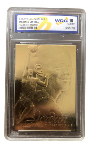 Tarjeta Colección Michael Jordan 1996-97 Fleer 23 Oro 23kt (Usado)