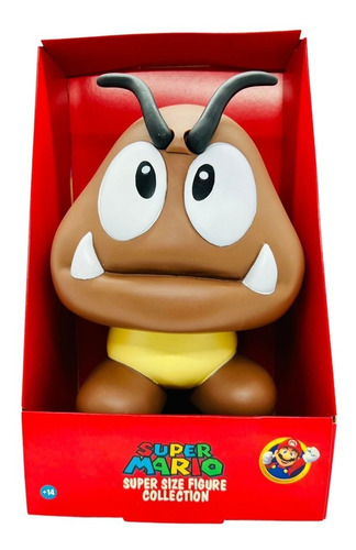 Boneco Goomba Mario Bros Articulável 20cm Brinquedo Vinil
