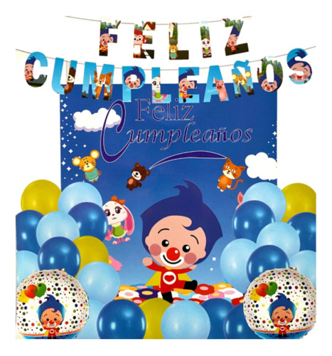 Decoración De Cumpleaños Payaso Plim Plim