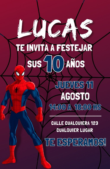 Invitaciones De Spiderman Negro Venom | MercadoLibre ?