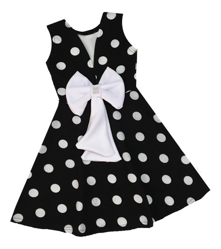 Vestido Infantil Moda Kids Rodado Laço Atacado Promoção