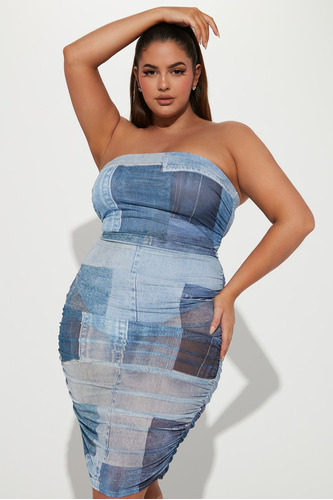 Vestido Importado De Usa Shein Curve + Plus  Size Estampado 