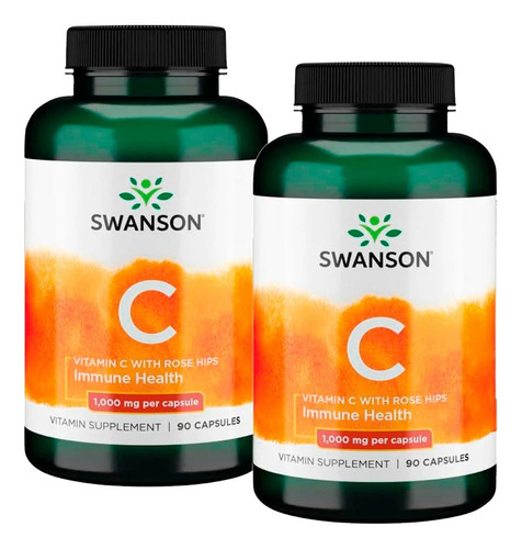 Vitamina C + Rosa Mosqueta 180cáp/1000mg Swanson ¡oferta!