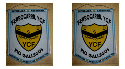 Banderin Grande 40cm Club Ferrocarril Ycf Rio Gallegos