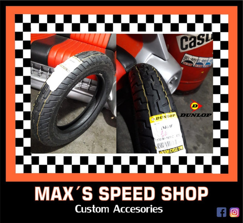 Cubierta 130/90-16 Dunlop Trasera Custom Sportster Maxspeeds