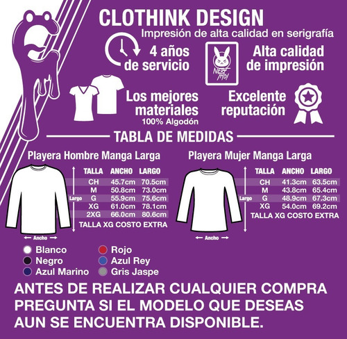 Playeras Justice Manga Larga Para Hombre Y Mujer