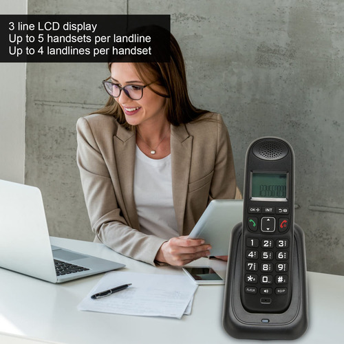 Teléfono De Escritorio Extensible Sin Manos Con Pantalla Ret