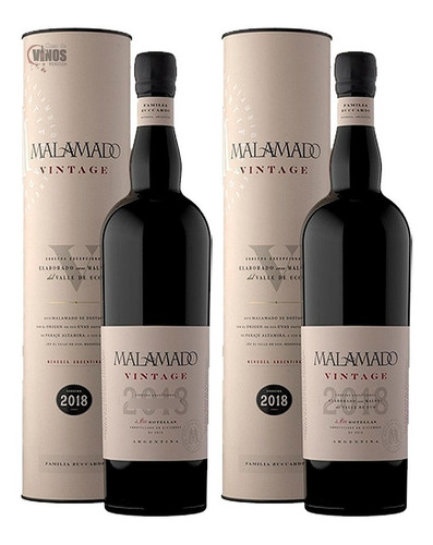 Vino Malamado Vintage Malbec + Estuche 750 Ml Zuccardi X2