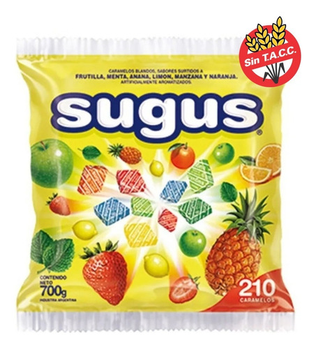 Caramelo Masticable Sugus X 700gr - Cotillón Waf