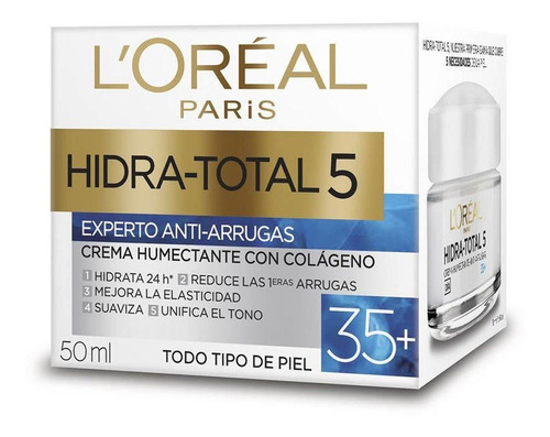Loreal Crema Hidra Fps 35+ Total5 Antiarrugas X 50 Ml