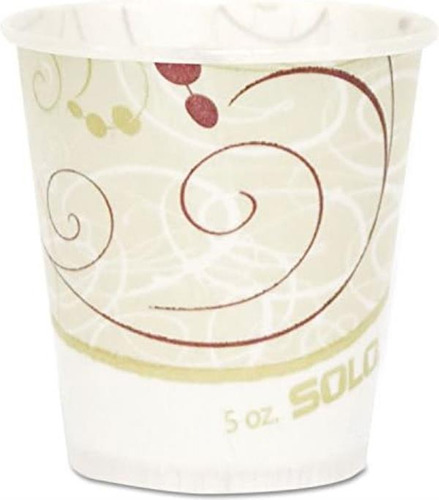 Solo R53sympk Vasos De Agua De Papel, Encerados, 5 Oz,