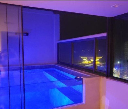 Cobertura Duplex Com Vista Mac E Baia Gb, Finamente Decorada, Mobiliada, Sala, 2 Qtos, 2 Stes, Cozinha Americana, Churrasqueira, Piscina E 2 Vagas. - Co0361