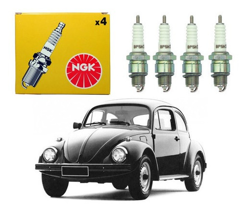 Jogo Velas Ngk Volkswagen Fusca 1300 Gasolina 1975