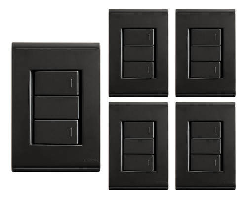 Kit Com 5 Cj 4x2 Com 2 Teclas Simples Liz Grafite Tramontina