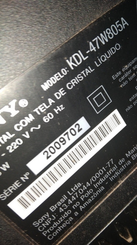 Tv Sony Bravia 47 Polegada (com Defeito)