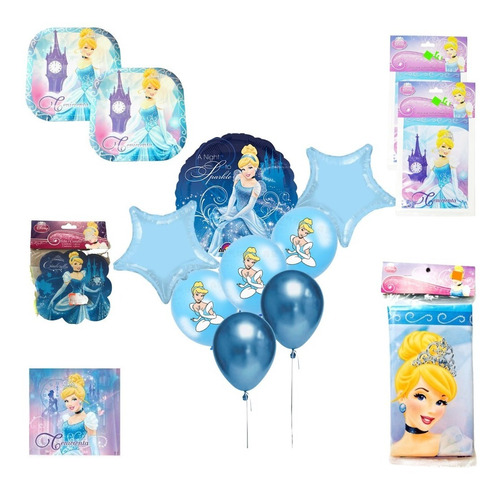 Set/ Kit De Fiesta Cenicienta/cindirella/princesas/disney