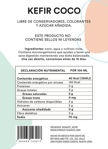4 Kefir De Coco Santé