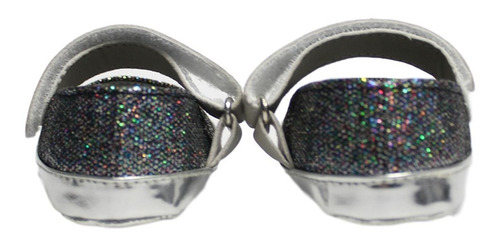 Flats Guess Para Bebé Color Glitter Plata Con Ajuste
