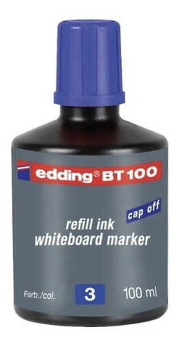 Tinta De Recarga Edding Bt100 Borrable Azul 100 Ml X1 Und