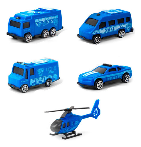 Carro Helicoptero Camion Coleccionable Policia Swat X 5 Pcs