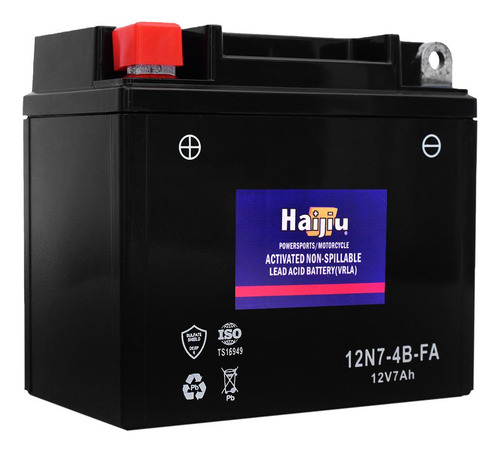 Batería Moto Haijiu 12n7-4b-fa Agmgel Libre Mantenimiento