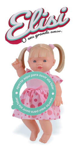 Boneca Loira Com Cabelo Para Pentear Divertida Aperta E Fala