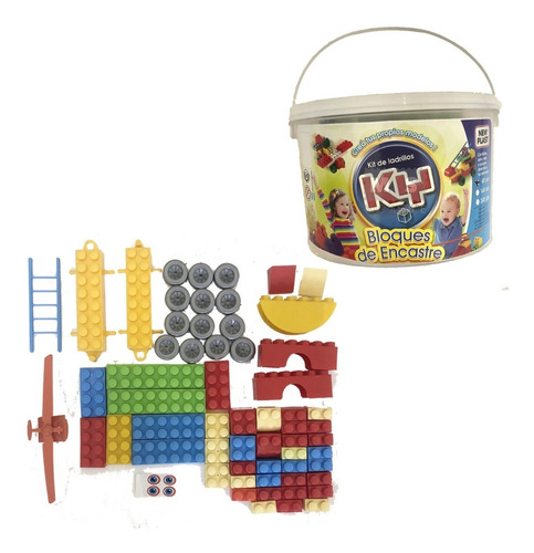 Imagen 5 de 6 de Bloques Ladrillos Encastre Ky X 60 New Plast 1 A 3 Años