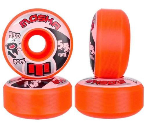 Roda Skate Moska Rock 55mm 53d Laranja