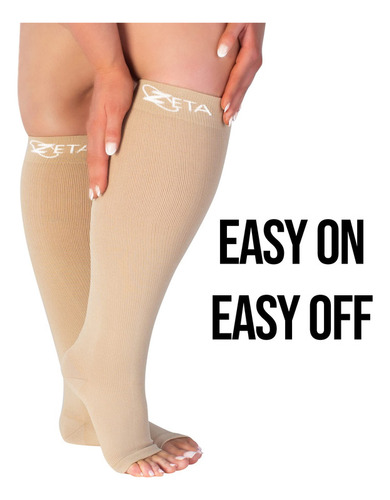 Zeta Wear Calcetines De Soporte De Manga De Pierna Con Punta