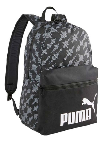 Mochila Negra Escolar Puma Phase Aop Backpack 079948 01