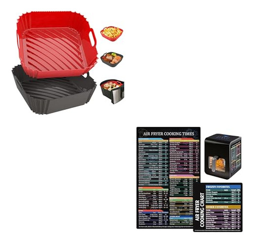 Forros Cuadrados De Silicona Air Fryer, Paquete De 2 Unidade