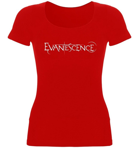 Remera Mujer Algodón Evanescence Heavy Metal Gothic Metal 